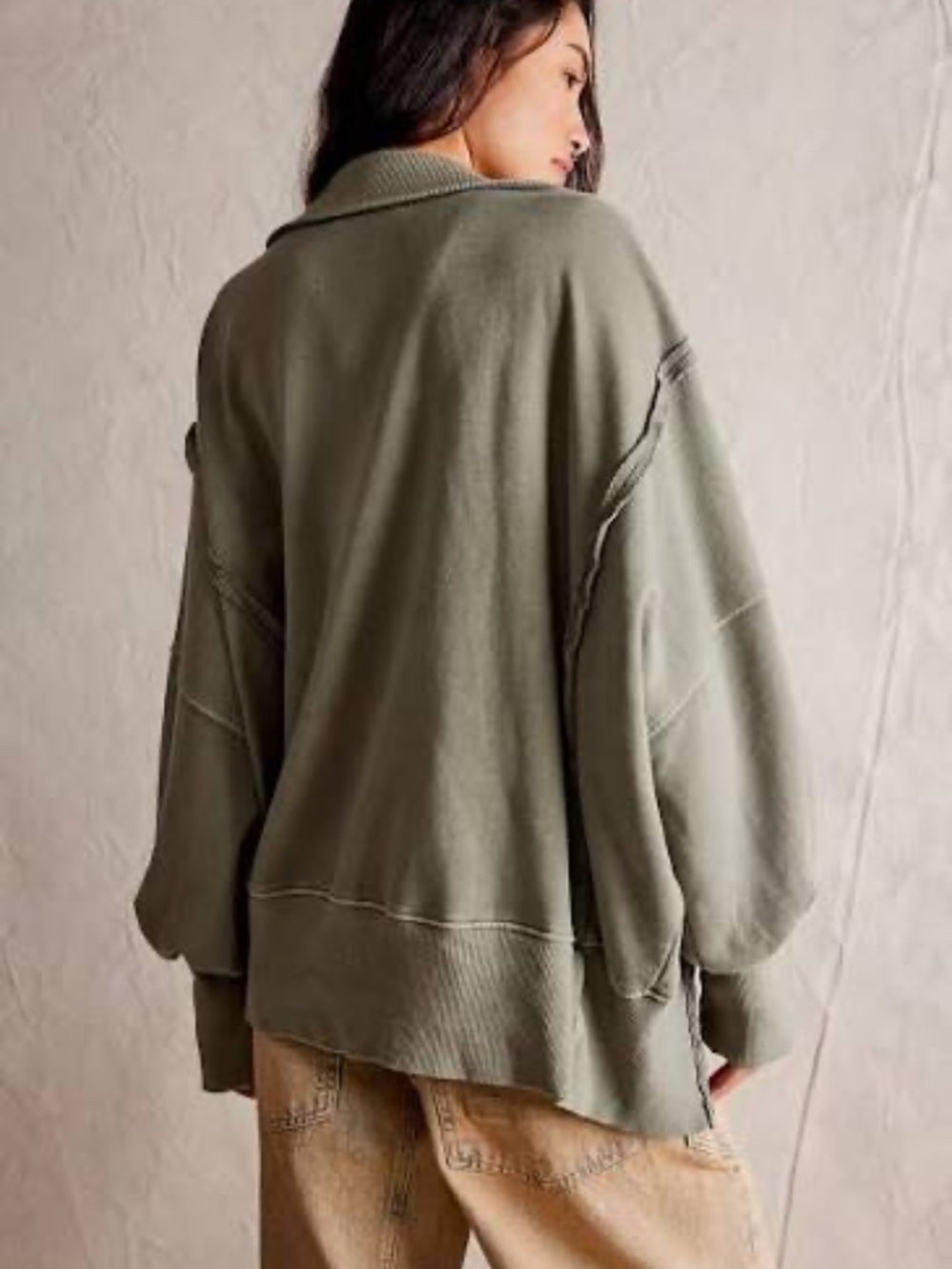 We The Free Camden Henley Sweatshirt NWOT - Picture 3 of 5